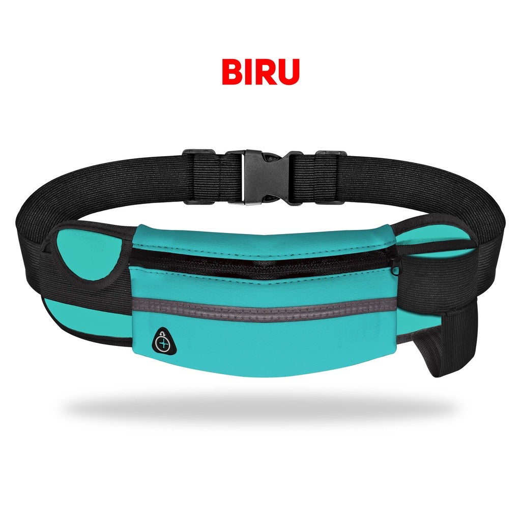 HR- Tas Ikat Pinggang Lari Water Proof 1 Kantung / Go Belt / Running Belt / Tas Sepeda / Outdoor