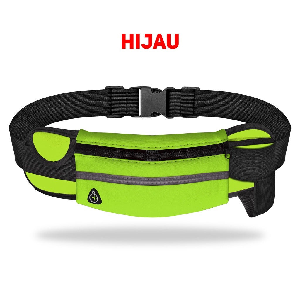HR- Tas Ikat Pinggang Lari Water Proof 1 Kantung / Go Belt / Running Belt / Tas Sepeda / Outdoor