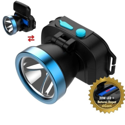 Pekanbaru Senter Kepala Led Aoki Ak 3698L 20W Cahaya Putih / Headlamp