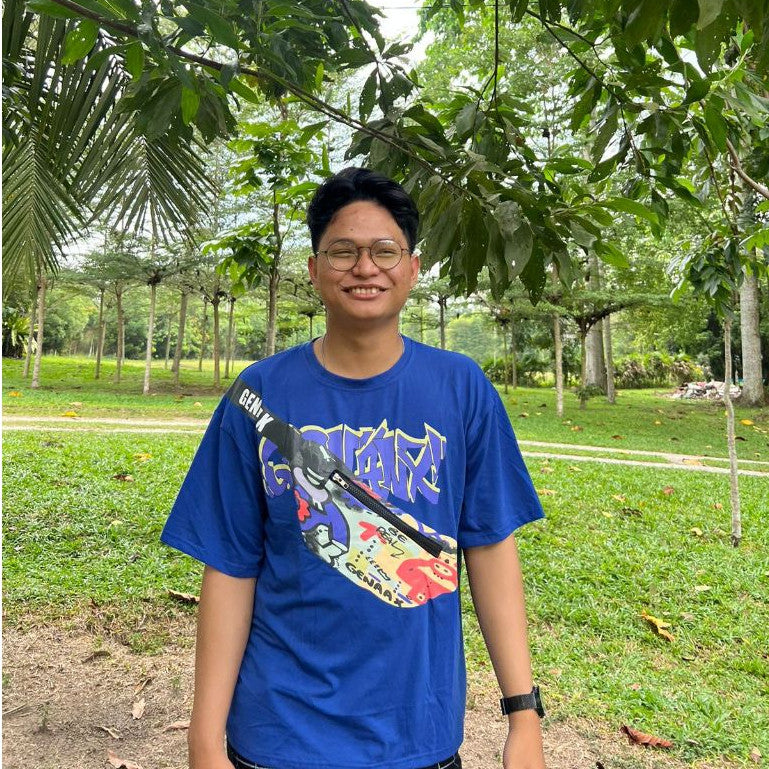 [littlecrab] Kaos Oversize Kantong Tas Kaus Gambar 3d Waistbag Baju Serbaguna Motif Swag Genanx Tshirt With Bag