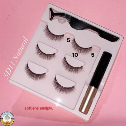 Pekanbaru Eyelash Magnetic 1 Set Lengkap Bulu Mata Magnet 3 Psg