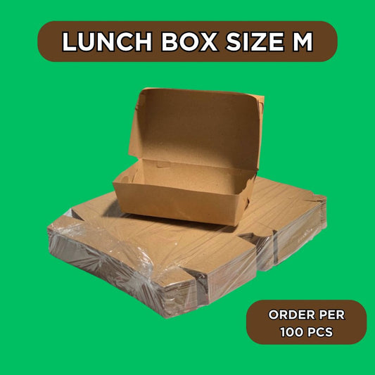 Pekanbaru Paper Lunch Box Kraft M  Kemasan Makanan Ayam Geprek Mie Nasi Goreng Laminasi Food Grade