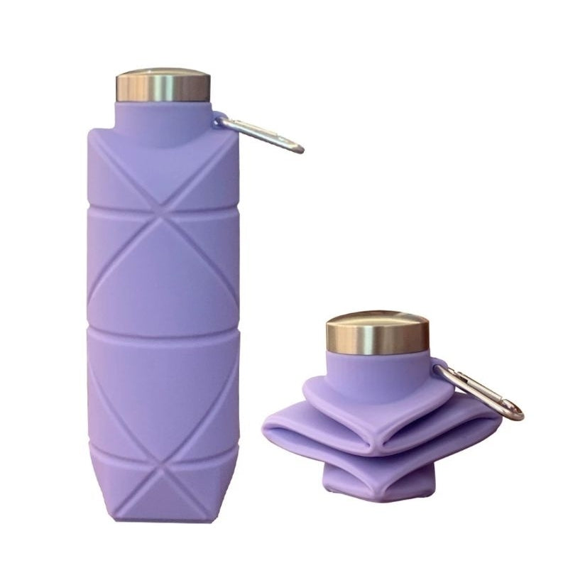 IA- Botol Air Minum Lipat Silikon Bebas BPA Free Botol Perjalanan Ringan untuk Sport Kemping Gym 700ml