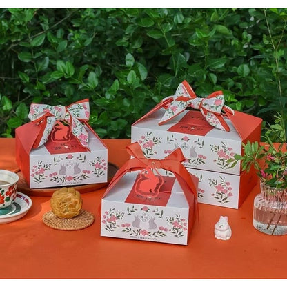 Pekanbaru Mooncake Hampers Box/ Kotak Kue Bulan Pita Maroon