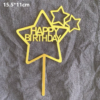 Pekanbaru Cake Topper Akrilik Happy Birthday / Mother'S Day / Father'S Day Ukuran Besar (Instan Only)