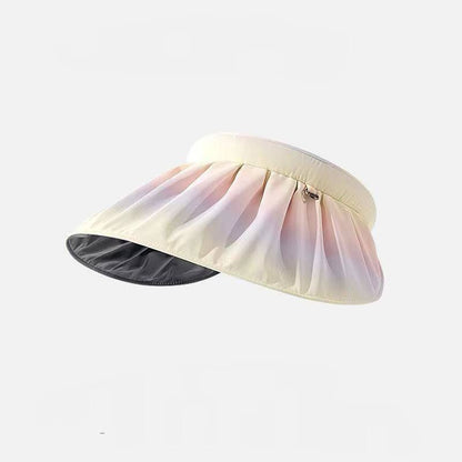 [littlecrab] Topi Ombre Anti Sinar UV Fisherman Warna Pastel Aesthetic Bando Multifungsi Ringan Motif Kerang Pelangi UPF 50+ Sun Hat Topi Bando Serap Keringat Visors Korean Style
