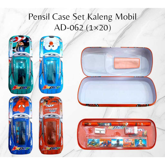 Pekanbaru Pensil Case / Kotak Pensil Set Kaleng Mobil