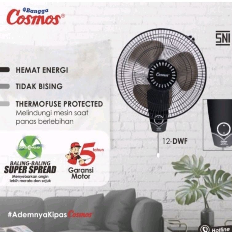 Pekanbaru Cosmos 12-Dwf Kipas Angin / Wall Fan 12 In / 12 Dwf Dan 12 Cwf