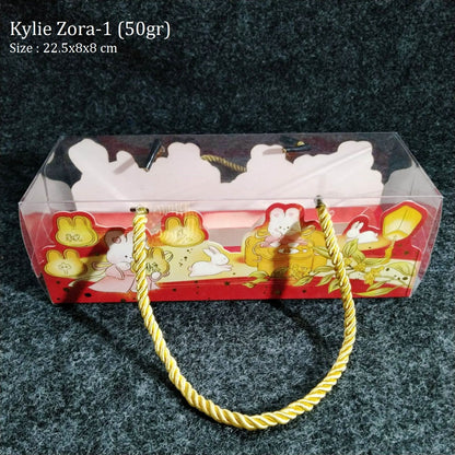 Pekanbaru Mooncake Box / Kotak Kue Bulan Mika Isi 3 Handle Tali