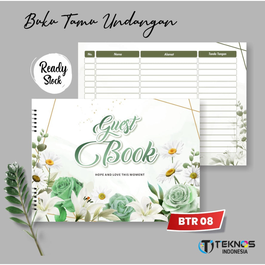 Buku Tamu Pernikahan NON CUSTOM / Wedding Guest Book TIDAK CUSTOM Soft Cover DESIGN KEKINIAN TERBARU