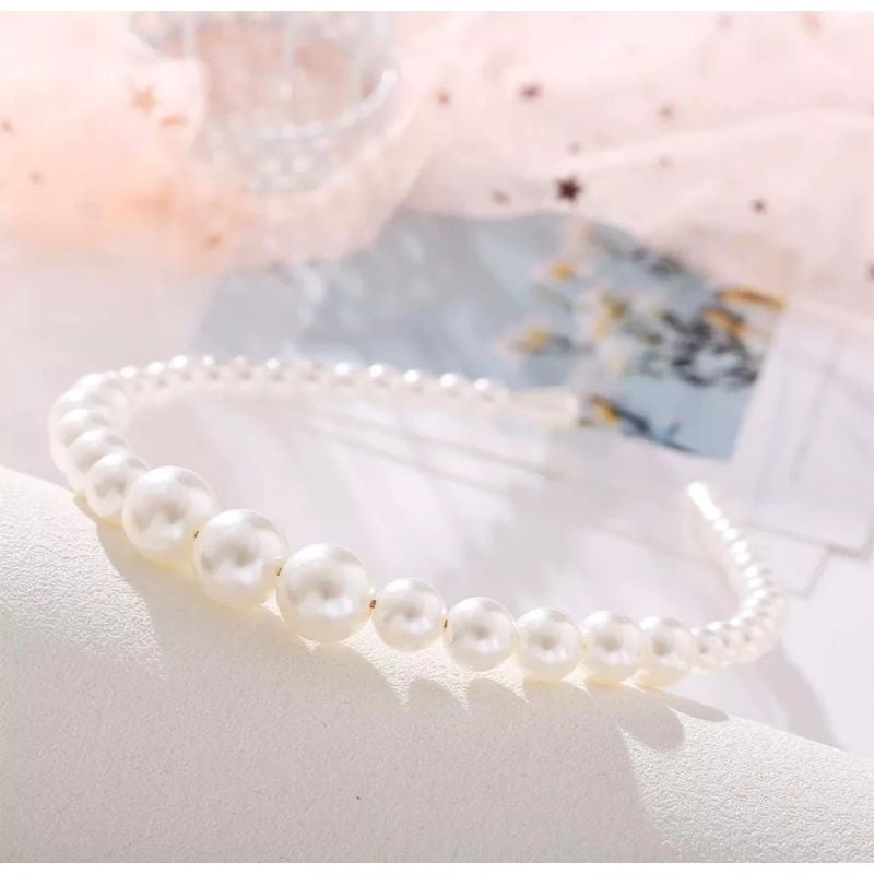 Pekanbaru Bando Mutiara Korea Pearl Headband Korean Hairband
