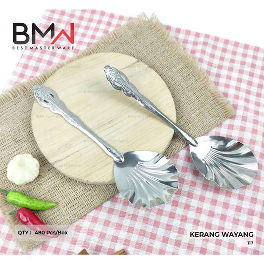 Pekanbaru (1pcs sendok kerang) Centong Sayur Motif Kerang Stainless Tebal Centong Kerang Sendok Kerang Sendok Sayur Sendok Pesta Sendok Prasmanan Souvenir Murah Berkualitas