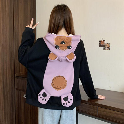 [littlecrab] Hoodie Oversize Bear Kepala Beruang Hoodie Besar Badan Bear Beruang Topi Unik Kepala Bear Beruang Korean Style