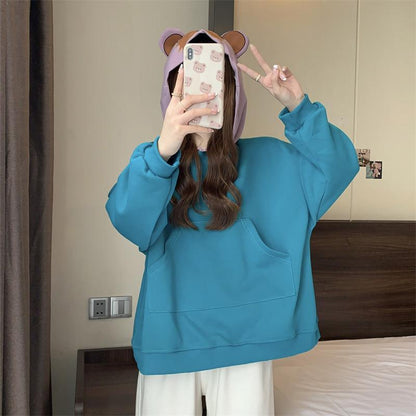 [littlecrab] Hoodie Oversize Bear Kepala Beruang Hoodie Besar Badan Bear Beruang Topi Unik Kepala Bear Beruang Korean Style