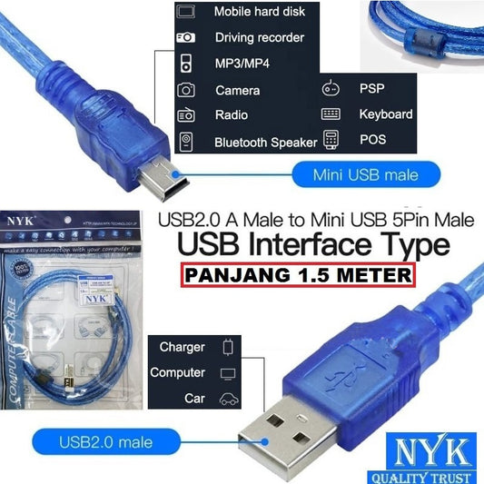 Pekanbaru Kabel 5 Pin To Usb Male Nyk Dan Biasa