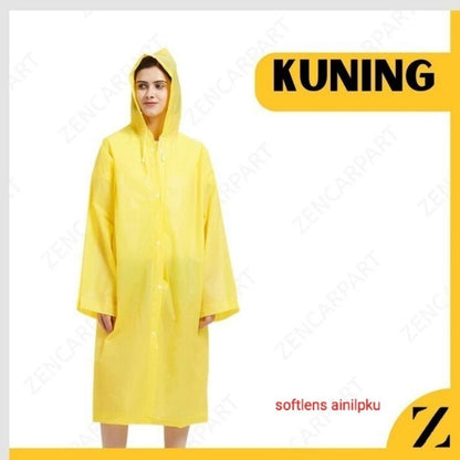 Pekanbaru Jas Hujan Dewasa Model Poncho Waterproof Bahan Eva Tebal / Jas Hujan / Mantel Hujan