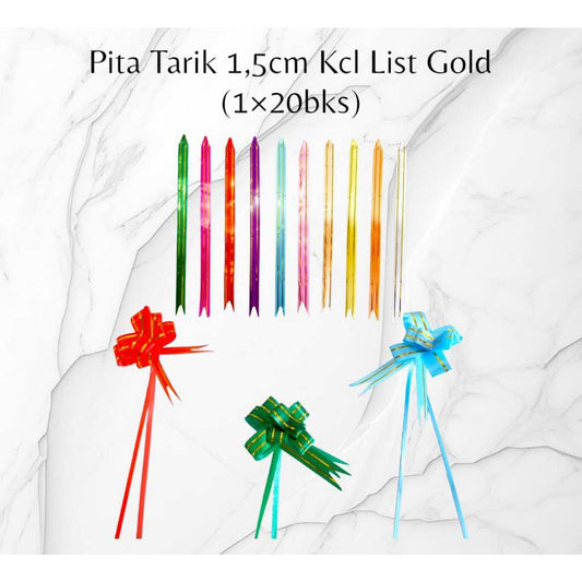 Pekanbaru Pita Tarik 1.5 Cm Kecillist Gold
