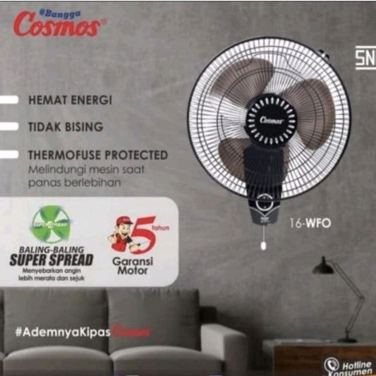 Pekanbaru Kipas Angin Cosmos 16-Wfo Wall Fan / Kipas Angin Dinding Cosmos 16 Wfo