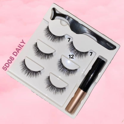 Pekanbaru Eyelash Magnetic 1 Set Lengkap Bulu Mata Magnet 3 Psg