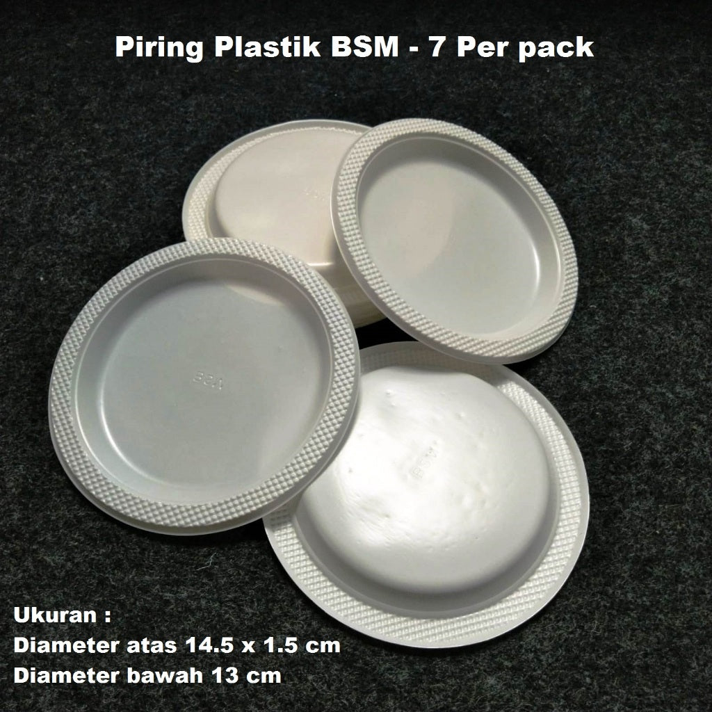 Pekanbaru Piring Plastik Putih Bsm  Per Pack