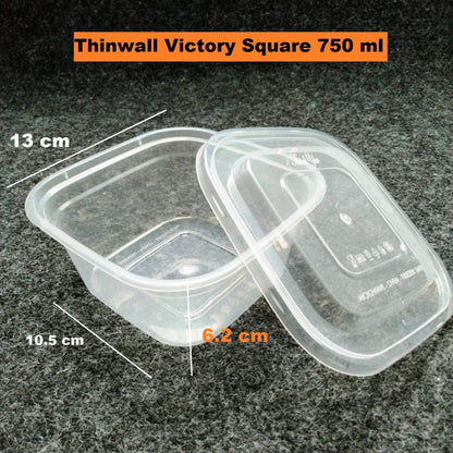 Pekanbaru Victory Thinwall Square Berbagai Ukuran Per Pack