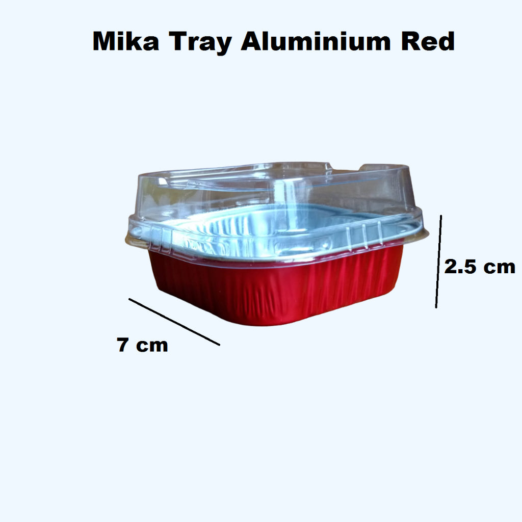 Pekanbaru Aluminium Tray Persegi 125Ml Berbagai Warna Per Pack
