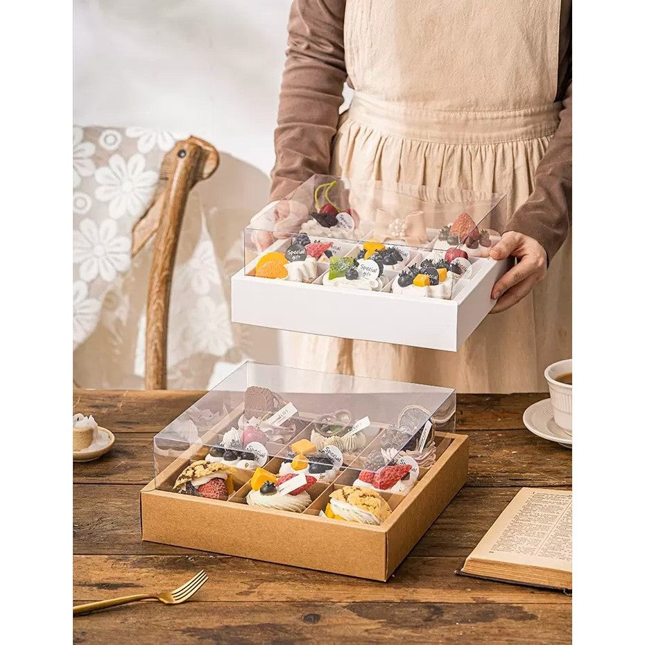 Pekanbaru Box Hampers / Kotak Kue Bulan / Cookies / Cupcake Tutup Mika Sekat 9