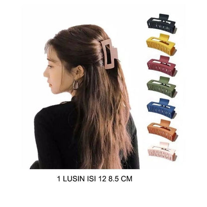 Pekanbaru Jepit Rambut Salon Korea Model Kotak/Persegi Bolong 8,5Cm / Jedai