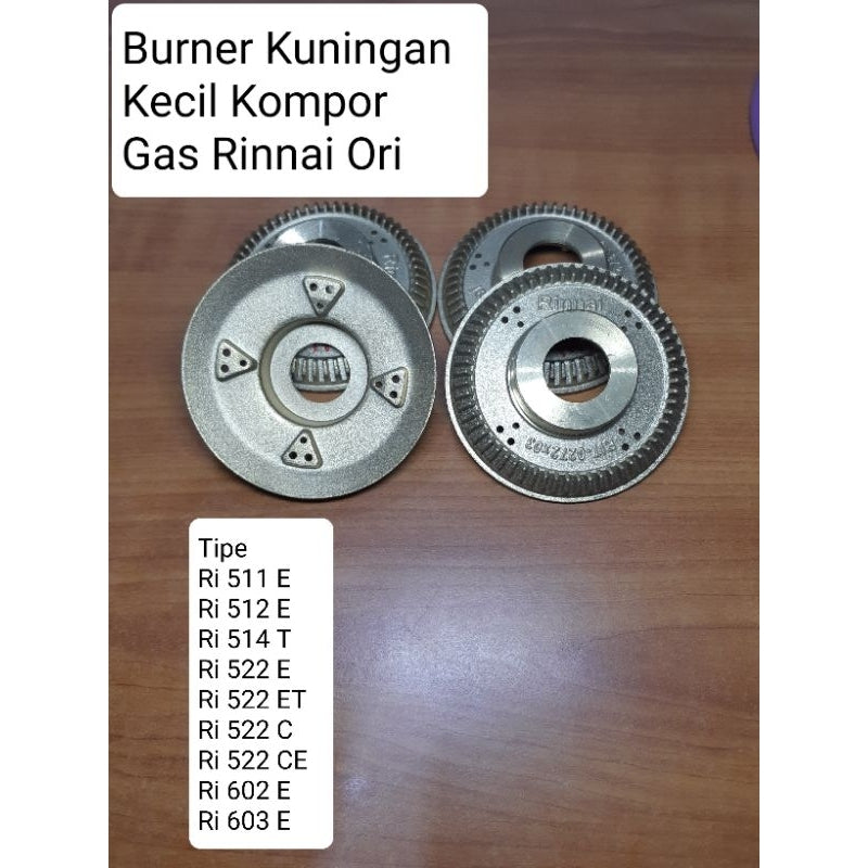 Pekanbaru Burner Rinnai 522 C / Kuningan Rinnai 522 E / Kuningan Kompor Gas Rinnai Kecil Original 602