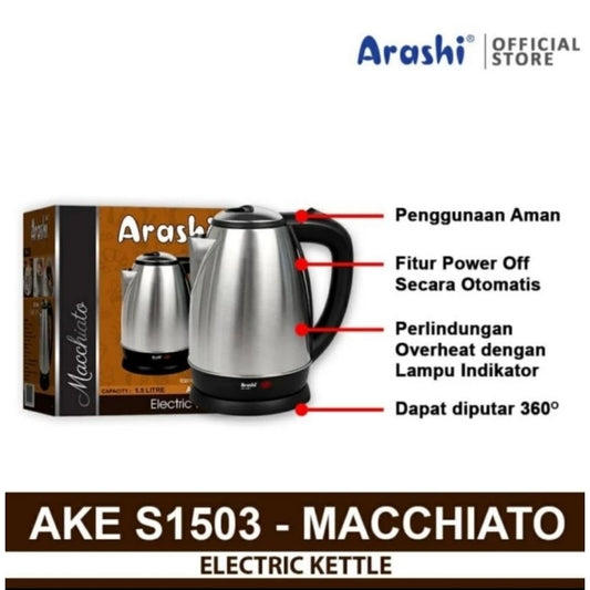 Pekanbaru Teko Arashi / Teko Listrik Arashi / Kettle Arashi / Ceret Listrik Arashi 1.5 Liter / Pemanas Air