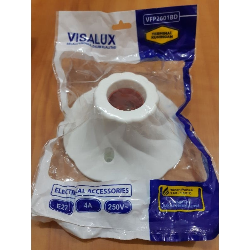 Pekanbaru Visalux - Fitting Plafon Visalux E27 4A Terminal Kuningan