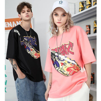[littlecrab] Kaos Oversize Kantong Tas Kaus Gambar 3d Waistbag Baju Serbaguna Motif Swag Genanx Tshirt With Bag