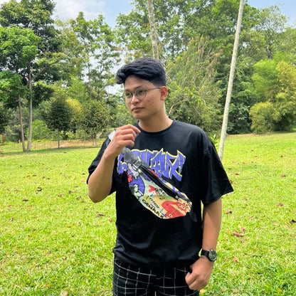 [littlecrab] Kaos Oversize Kantong Tas Kaus Gambar 3d Waistbag Baju Serbaguna Motif Swag Genanx Tshirt With Bag