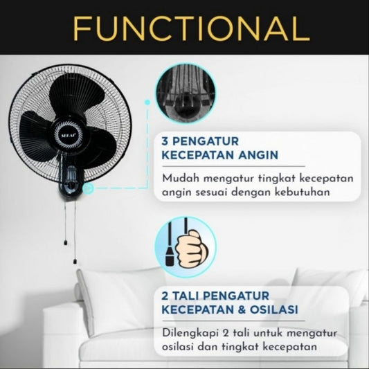 Pekanbaru Sekai - Kipas Angin Dinding Sekai Wfn 1627 / Wfn 1626 /Wall Fan Sekai Wfn-1627 16 Inch