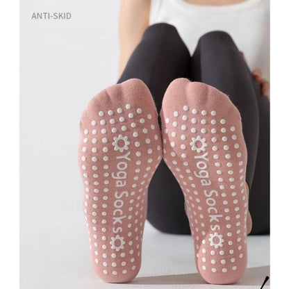 Pekanbaru Kaos Kaki Wanita Yoga Anti Slip Cross Gym Fitness Women Socks