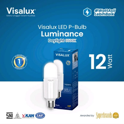 Pekanbaru Lampu  Led Visalux Luminance P-Bulb Cahaya Putih E27 9W 12W 15W