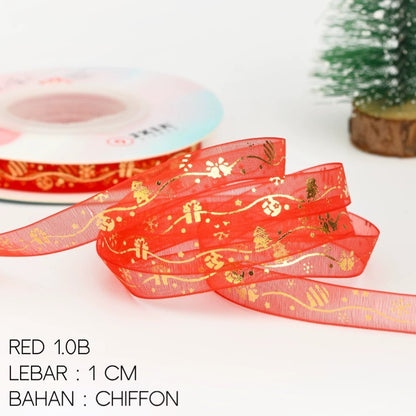 Pekanbaru Christmas Ribbon / Pita Natal Berbagai Jenis Per Meter