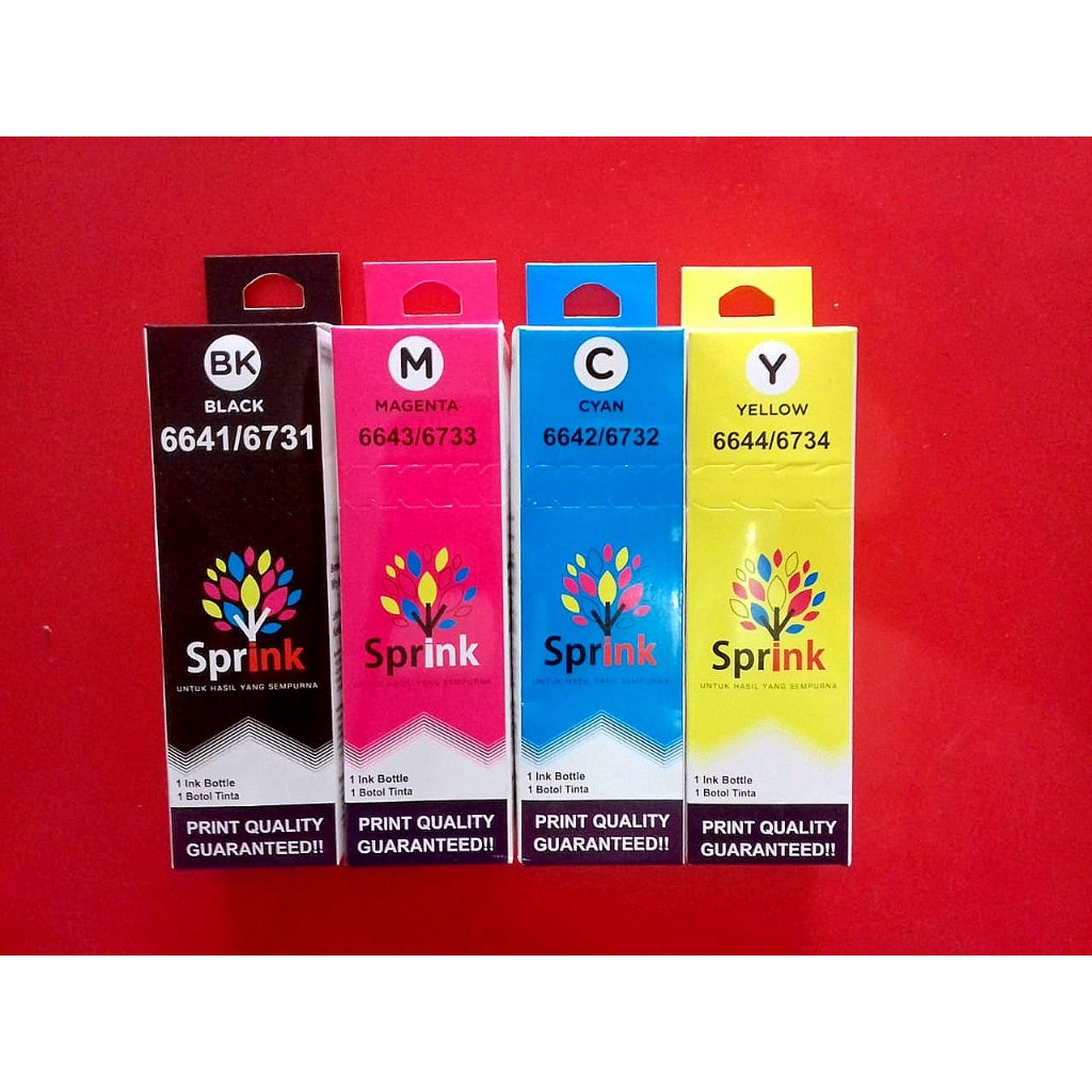Pekanbaru Tinta Sprink For Epson 664 / 673 Set (4 Botol)