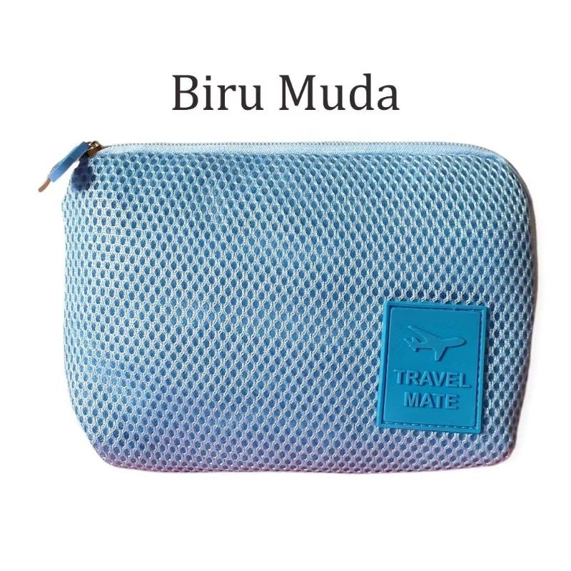 Pekanbaru Dompet Travel Pouch / Organizer Cable Pouch Travel / Shockproof Mesh Travel
