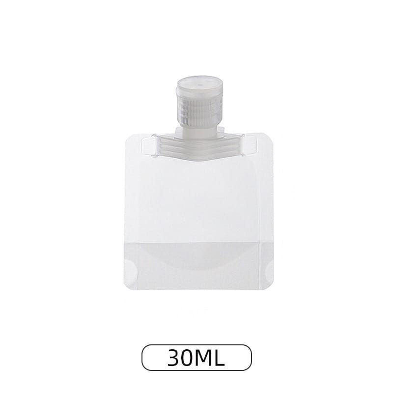 HR-Botol Pouch Plastik Travel Refill Tempat Sabun Cair Lotion Shampoo Skincare Stiker Cantik Viral