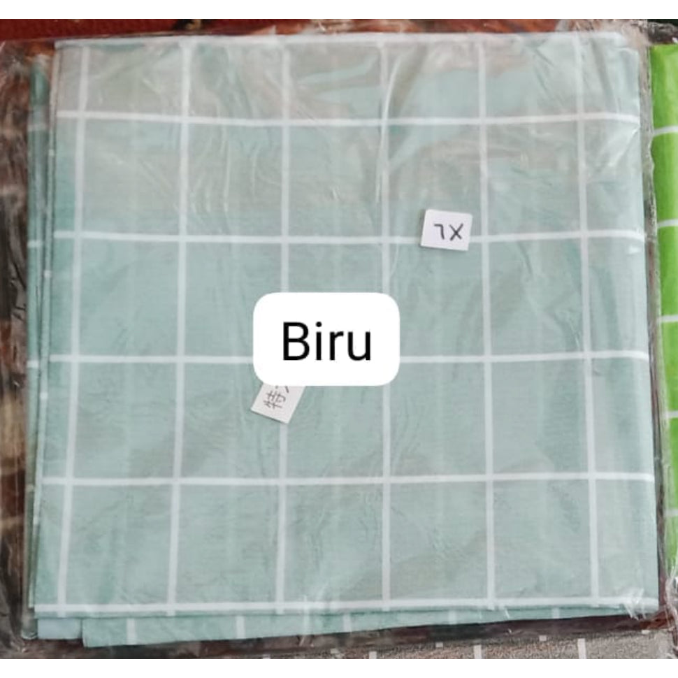 Taplak Meja Anti Air Motif Kotak-Kotak Bahan PEVA