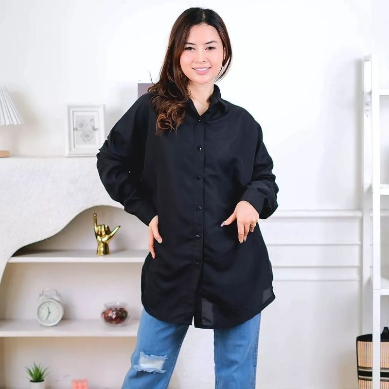Pekanbaru Ec - Dexy Loose Oversize Shirt /Kemeja/Blouse
