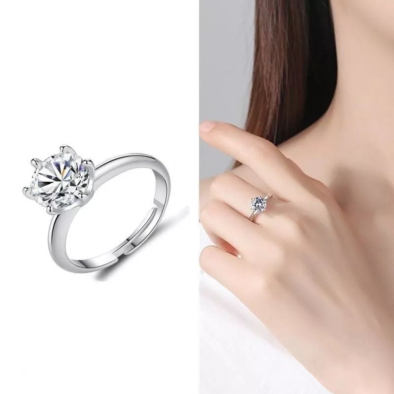 Pekanbaru Cincin Wanita Diamond Fashion Korea Cincin Bentuk Hati Simple Ring