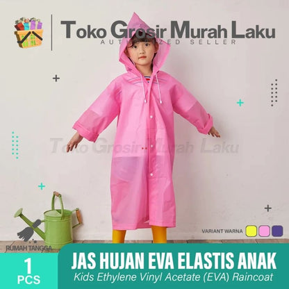 Pekanbaru Jas Hujan Anak Karakter Hoodie Murah Eva Ponco Lengan Polos