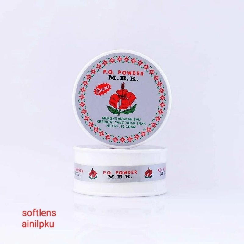 Pekanbaru Mbk  M.B.K Tin Kemasan Putih \ Silver - Bedak Deodorant  Bubuk 60Gr