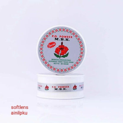 Pekanbaru Mbk  M.B.K Tin Kemasan Putih \ Silver - Bedak Deodorant  Bubuk 60Gr