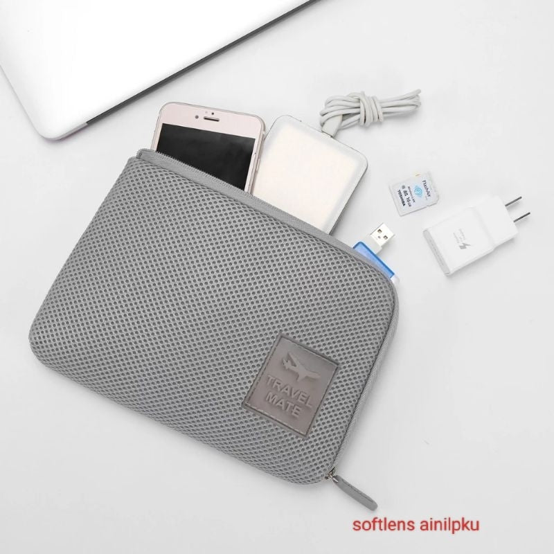 Pekanbaru Dompet Travel Pouch / Organizer Cable Pouch Travel / Shockproof Mesh Travel