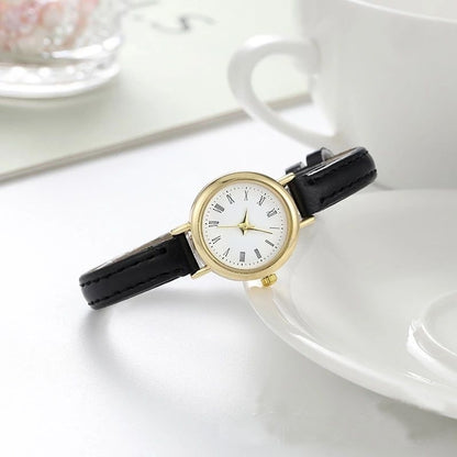 Pekanbaru Jam Tangan Casual Wanita Analog Kecil Dial Bulat Dengan Strap Pu