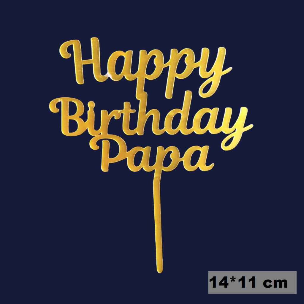 Pekanbaru Cake Topper Akrilik Happy Birthday / Mother'S Day / Father'S Day Ukuran Besar (Instan Only)