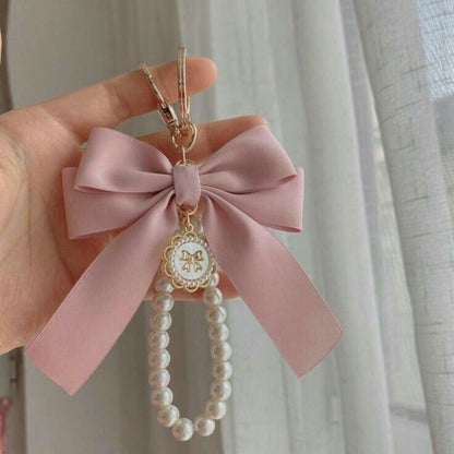 Pekanbaru Hanya 3 Hari Diskon Khusus : Gantungan Tas wanita  Pita Mutiara Clarice Cantik/keychain